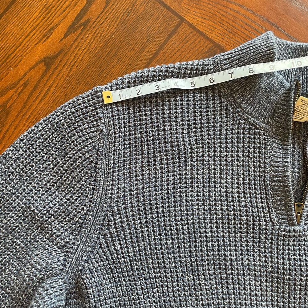 Men’s LL Bean Organic Cotton Waffle Sweater 1/4 Zip 3XL Washed Worn Once - Picture 11 of 11